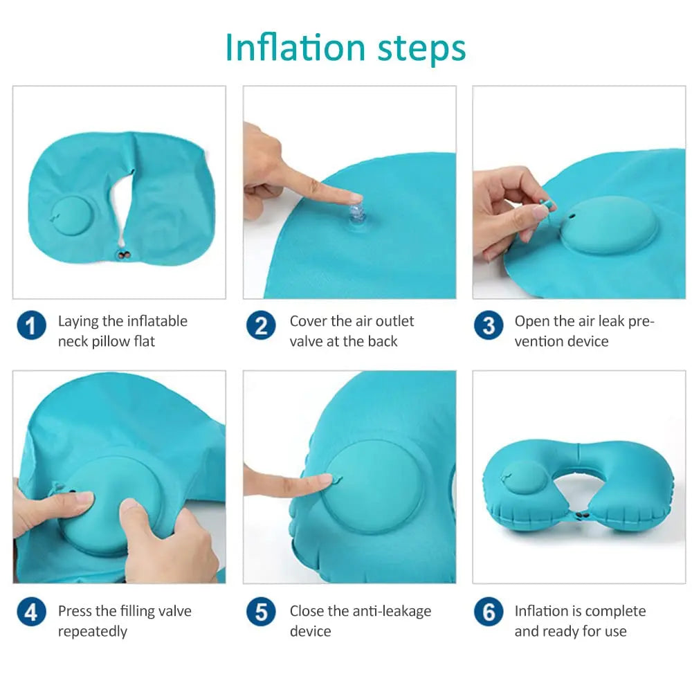 Portable Inflatable Neck Pillow