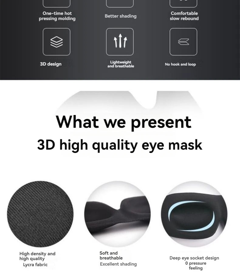 3D Non-Marking Three-Dimensional Eye Mask