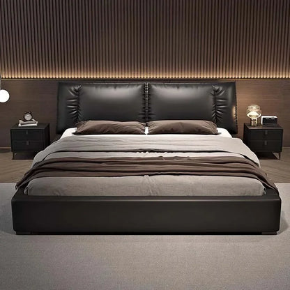 Modern Nordic Leather Bed  Queen Size with Storage