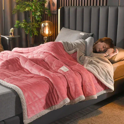 Milk Fleece Autumn Winter Warm Weighted Blankets