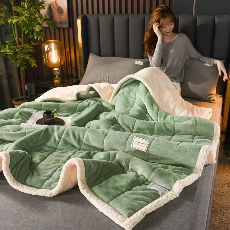 Milk Fleece Autumn Winter Warm Weighted Blankets
