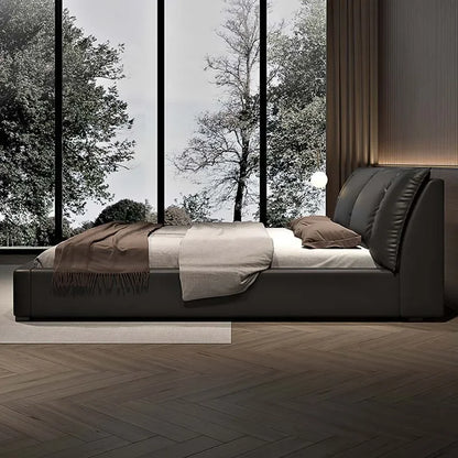 Modern Nordic Leather Bed  Queen Size with Storage