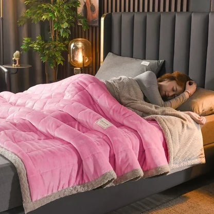 Milk Fleece Autumn Winter Warm Weighted Blankets