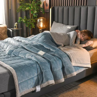 Milk Fleece Autumn Winter Warm Weighted Blankets